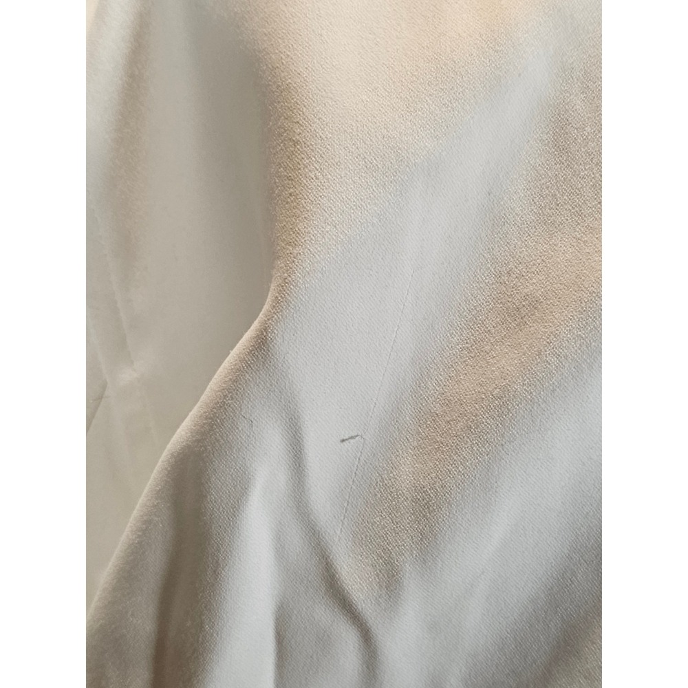 Lauren Ralph Lauren White Bomber Jacket Full Zip Ribbed Trim Pearl Size 14 NEW - Picture 7 of 8